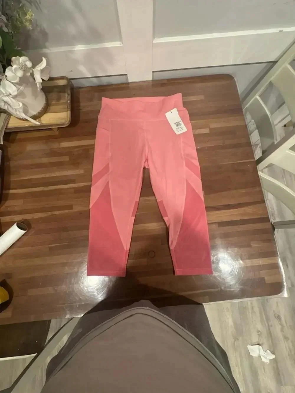 Girls' Pink Ombre Active Capri Leggings